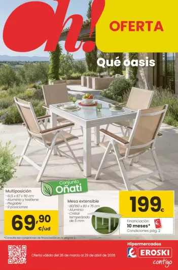 Ofertas de Eroski Hipermercados España de 26 marzo a 29 abril 2026 Qué oasis - Página 1