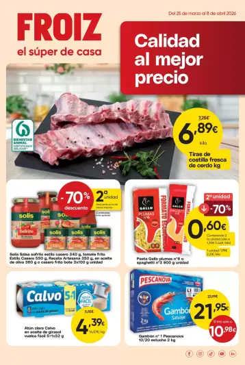 Froiz Spain offers from 25 March to 8 April 2026 Discounts brochure - Froiz - Spain - 25 March 2026 – 8 April 2026 - Page 1