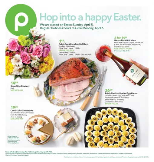 Offres Publix États-Unis de 25 mars à 4 avril 2026 Offres et bonnes affaires exclusives - Publix - États-Unis - 25 mars 2026 – 4 avril 2026 - Page 1