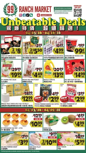 Offres Marché 99 Ranch États-Unis de 3 à 16 avril 2026 Offres imbattables - Marché 99 Ranch - États-Unis - 3 avril 2026 – 16 avril 2026 - Page 1