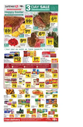 Offres Supermarché Safeway États-Unis de 3 à 5 avril 2026 Vente sur 3 jours - Supermarché Safeway - États-Unis - 3 avril 2026 – 5 avril 2026 - Page 1