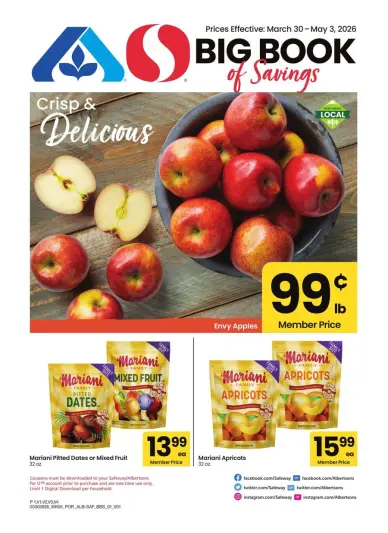 Offres Albertsons États-Unis Portland de 30 mars à 3 mai 2026 GRAND LIVRE DES ÉCONOMIES - Albertsons - États-Unis - 30 mars 2026 – 3 mai 2026 - Page 1