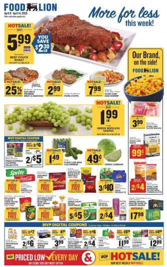 Offres Food Lion États-Unis de 8 à 14 avril 2026 Remises exceptionnelles sur les produits sélectionnés - Food Lion - États-Unis - 8 avril 2026 – 14 avril 2026 - Page 1