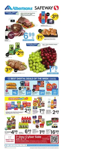 Offres Supermarché Safeway États-Unis de 8 à 14 avril 2026 LE GRAND LIVRE DE L'EPARGNE - Supermarché Safeway - États-Unis - 8 avril 2026 – 14 avril 2026 - Page 1