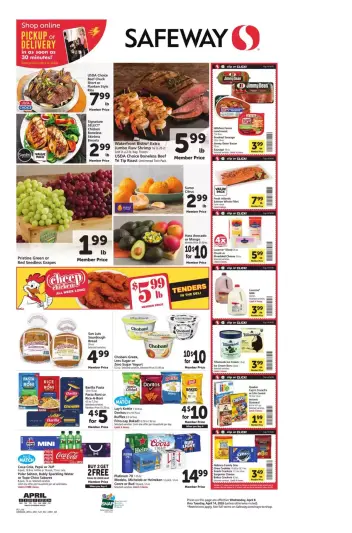 Offres Supermarché Safeway États-Unis de 8 à 14 avril 2026 Des aubaines exclusives - Supermarché Safeway - États-Unis - 8 avril 2026 – 14 avril 2026 - Page 1