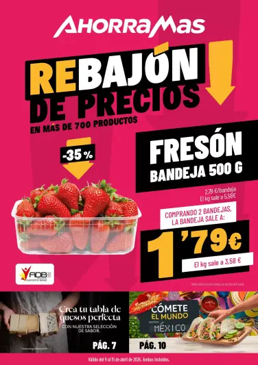 Ofertas de Ahorramas España de 9 a 15 abril 2026 Rebajón De Precios - Página 1