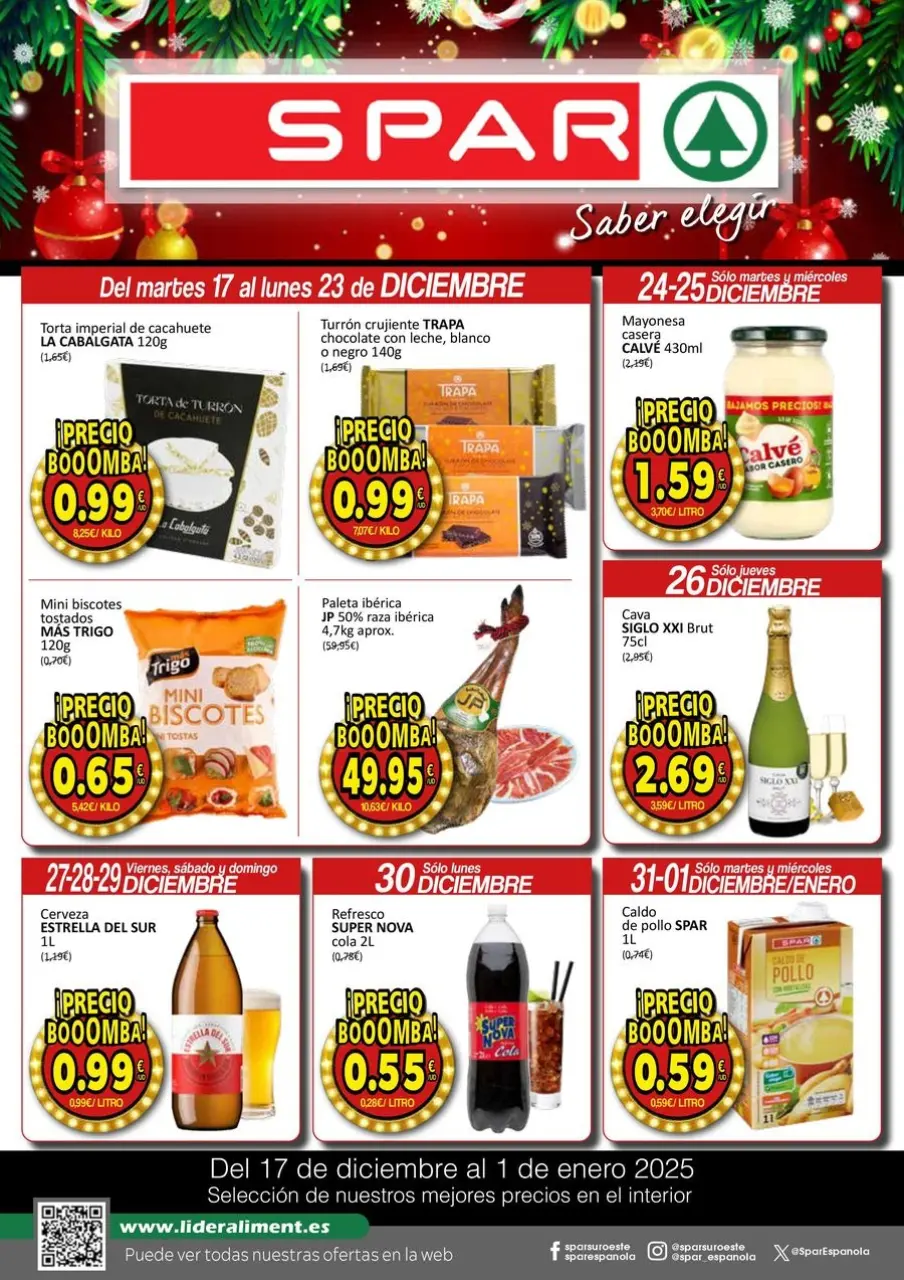 SPAR Spain Offers from 17 December to 1 January 2025 New Deals