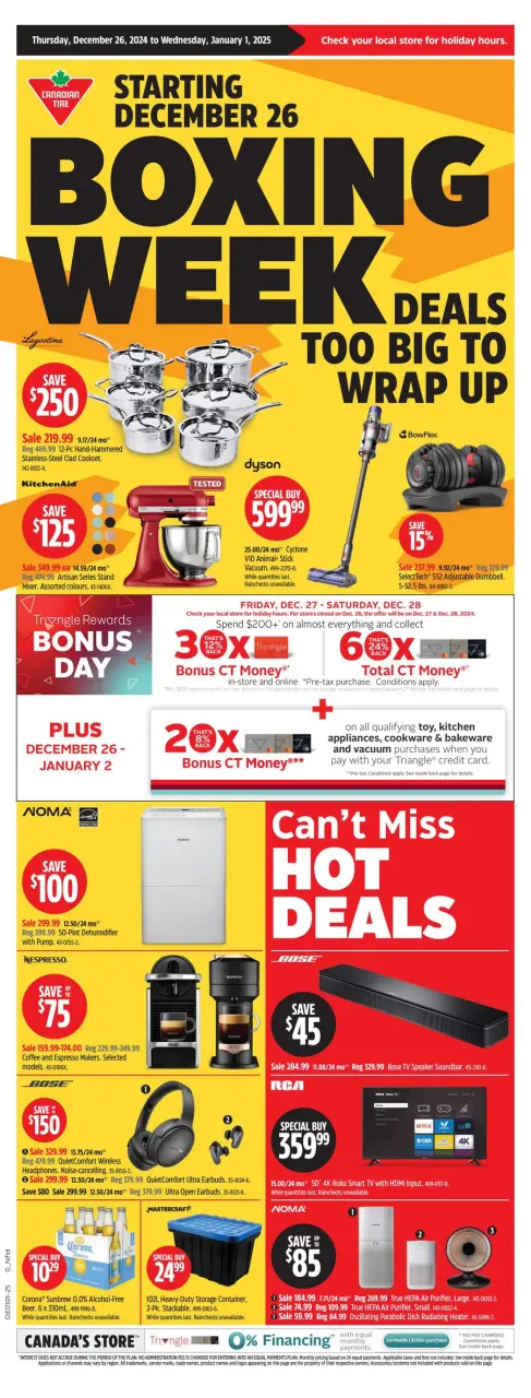 Offres Canadian Tire Canada de 26 décembre à 1 janvier 2025 Offres fantastiques