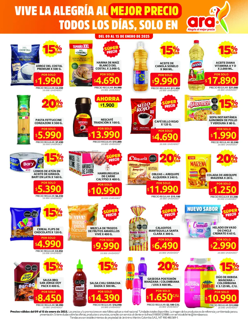 Ofertas de Tiendas ara Colombia de 9 a 15 enero 2025 Ofertas de la semana - Página 2