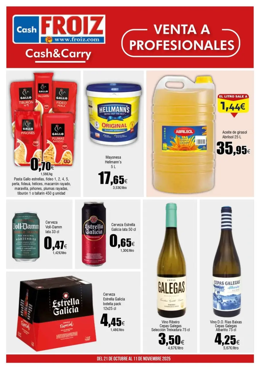 Ofertas de Froiz España de 23 octubre a 11 noviembre 2025 Folleto de ofertas Venta A Profesionales