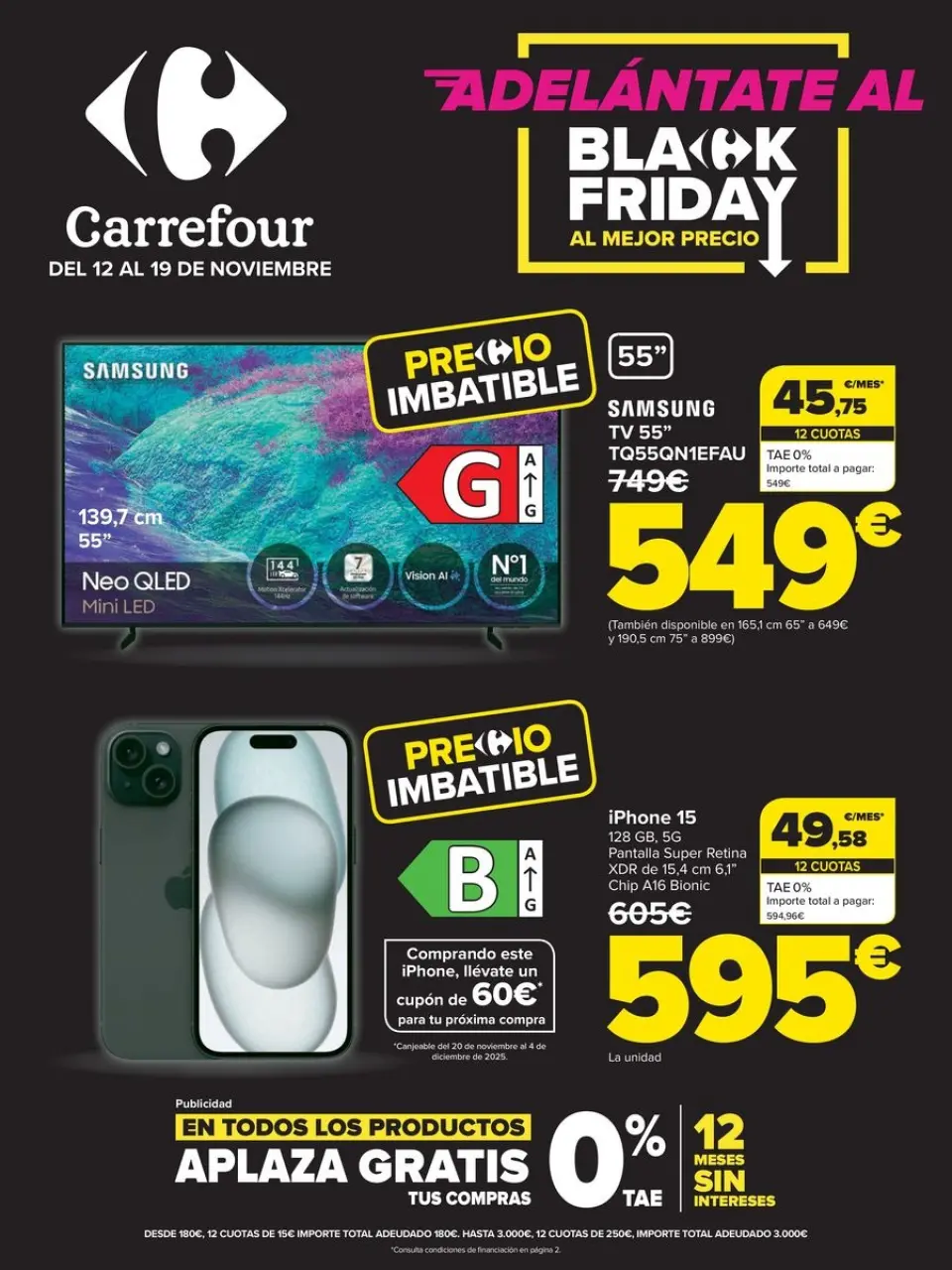 Carrefour Spain Offers from 12 to 19 November 2025 BLACK FRIDAY DEALS