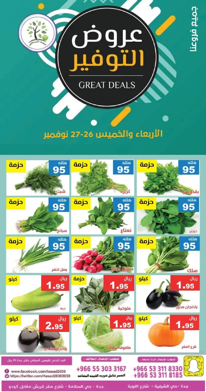 Hasad Albasatin Saudi Arabia Offers from 26 to 27 November 2025 Saving Deals
