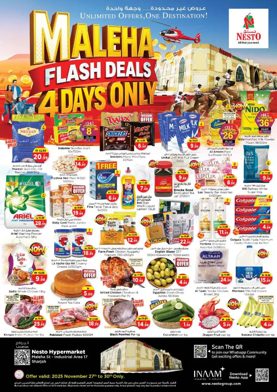 Nesto  Sharjah  Offers from 27 to 30 November Flash Sale - Maleha