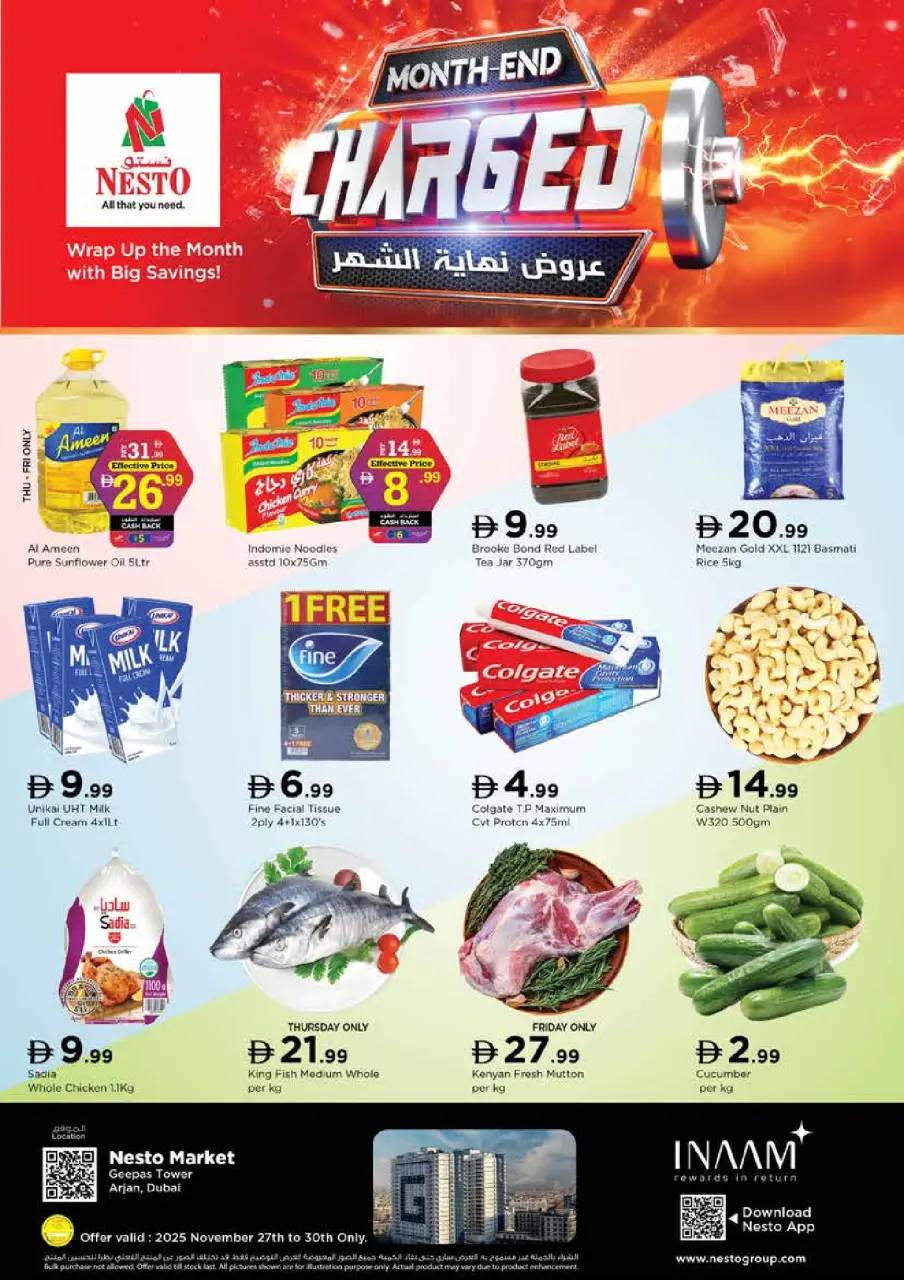 Nesto  Dubai  Offers from 27 to 30 November End of month offers - Al Arjan