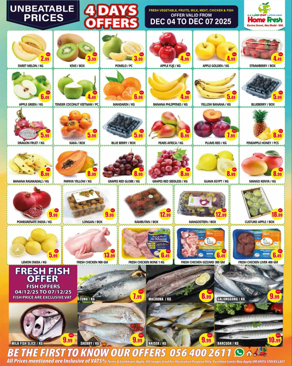 Ofertas de supermercado Home Fresh  Abu Dhabi  de 4 a 10 diciembre venta flash - Página 3