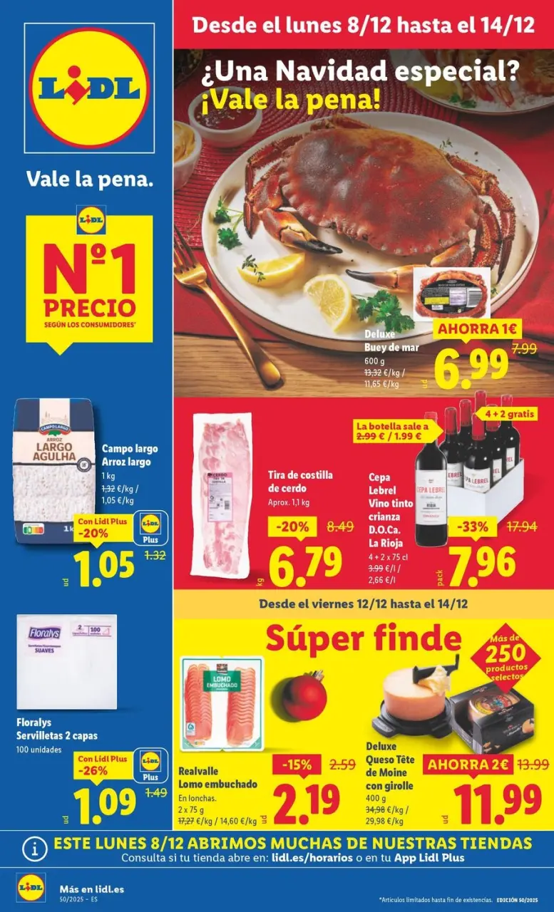 Ofertas de Lidl España de 8 a 14 diciembre 2025 ofertas semanales