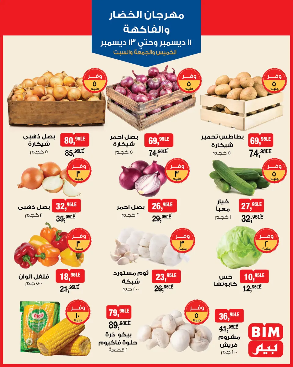 BIM Market Egypt Offers from 11 to 13 December 2025 Vegetable and Fruit Festival Offers - Page 1