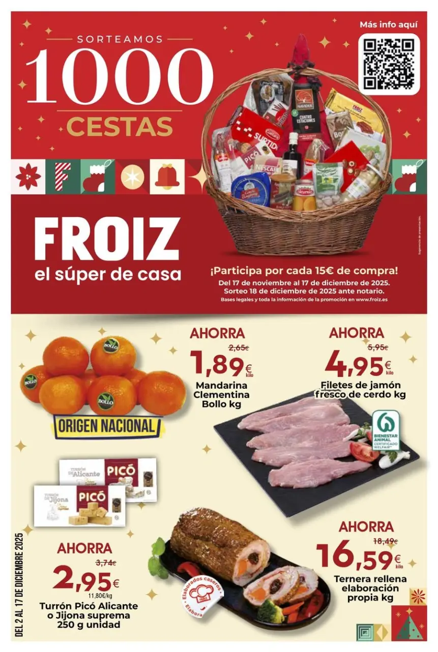 Offres Froiz Espagne de 11 à 17 décembre 2025 Brochure d'offres : La qualité... au meilleur prix !