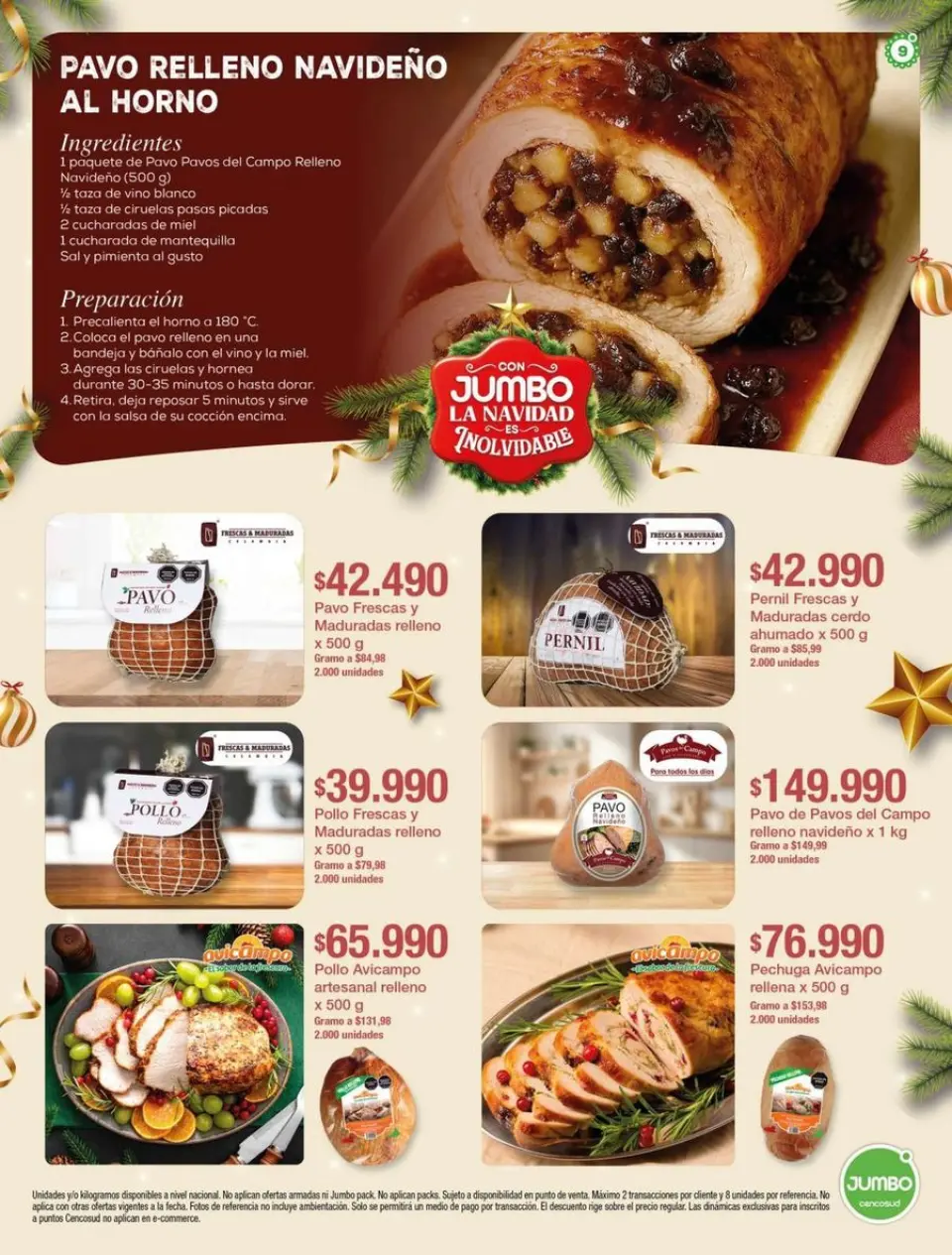 Jumbo Stores Colombia Offers from 12 to 31 December 2025 Dinners and Novenas Catalog - Page 9