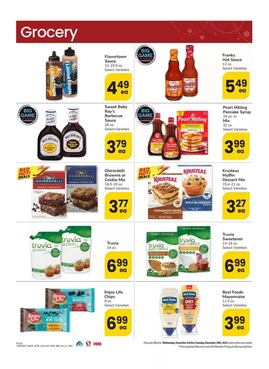 Offres Albertsons États-Unis de 3 à 30 décembre 2025 GRAND LIVRE DES ÉCONOMIES - Albertsons - États-Unis - 3 decembre 2025 – 30 decembre 2025 - Page 5
