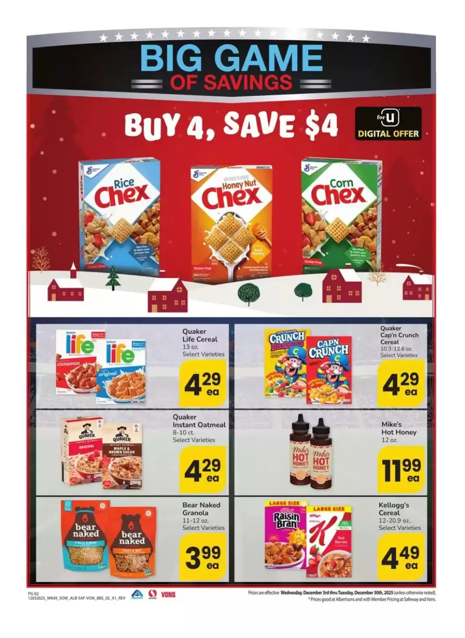 Offres Supermarché Vons États-Unis de 3 à 30 décembre 2025 Bons plans pour le Sud-Ouest - Supermarché Vons - États-Unis - 3 decembre 2025 – 30 decembre 2025 - Page 2