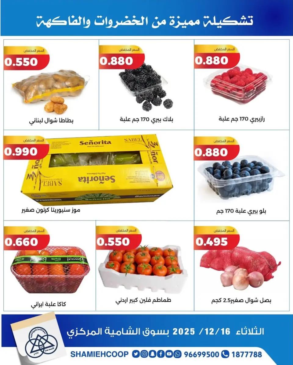 Shamieh coop Kuwait Offers Tuesday 16 December Vegetable and fruit offers - Page 3