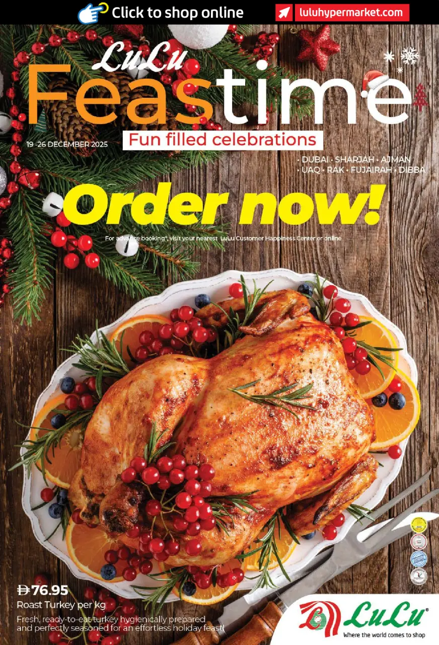 Ofertas de Lulu  Dubai, Ajmán, Fujaïrah, Ras Al Khaimah, Sharjah, Umm Al Quwain y Dibba  de 19 a 26 diciembre Ofertas de Banquetes