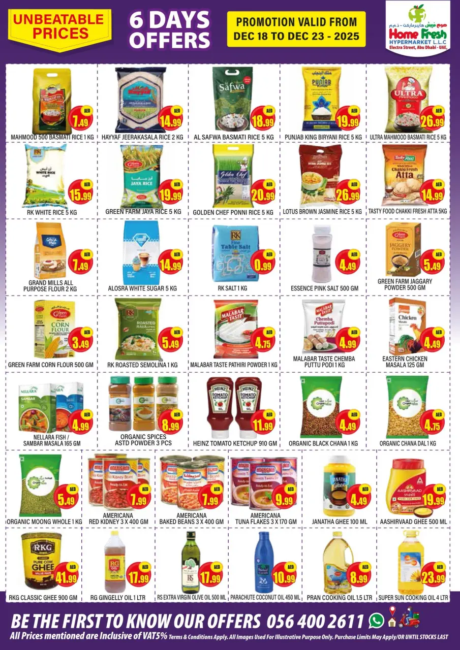 Ofertas de supermercado Home Fresh Emiratos Árabes Unidos de 18 a 23 diciembre 2025 Ofertas increíbles de días de ahorro - Página 2