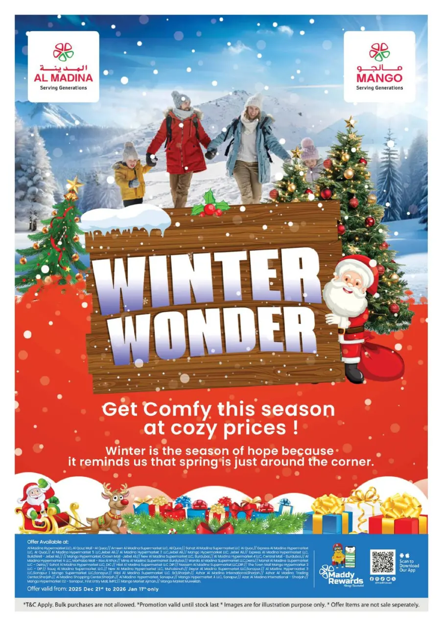 Al Madina Hypermarket UAE Offers from 21 December to 11 January 2026 Winter Wonder Deals
