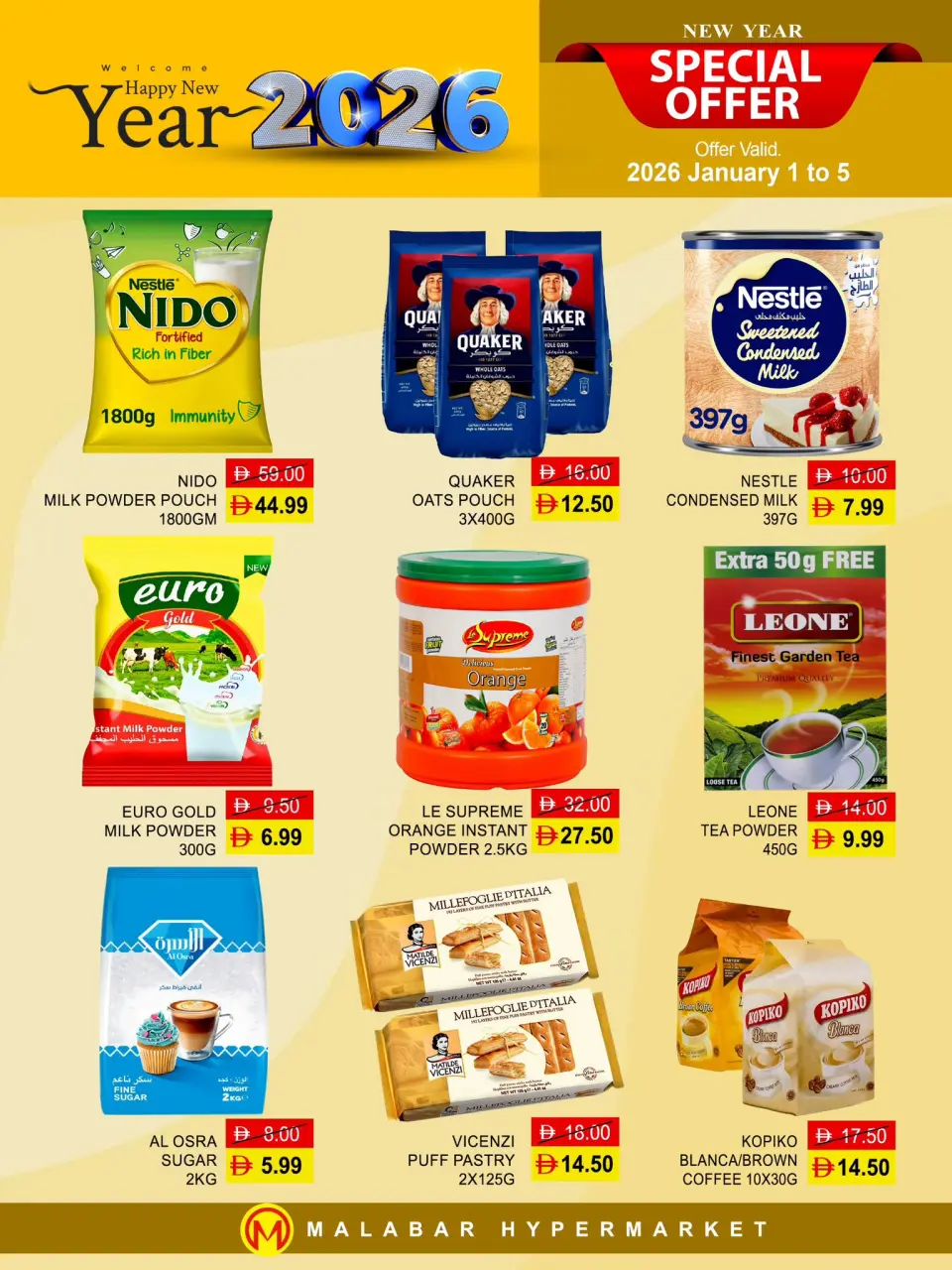 Ofertas de Hipermercado Malabar Emiratos Árabes Unidos de 1 a 5 enero 2026 Ofertas de Feliz Año Nuevo - Página 9