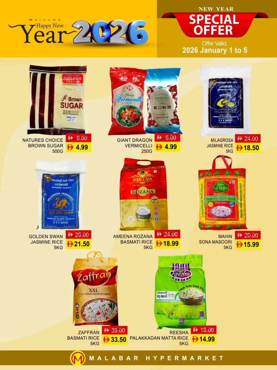 Ofertas de Hipermercado Malabar Emiratos Árabes Unidos de 1 a 5 enero 2026 Ofertas de Feliz Año Nuevo - Página 5