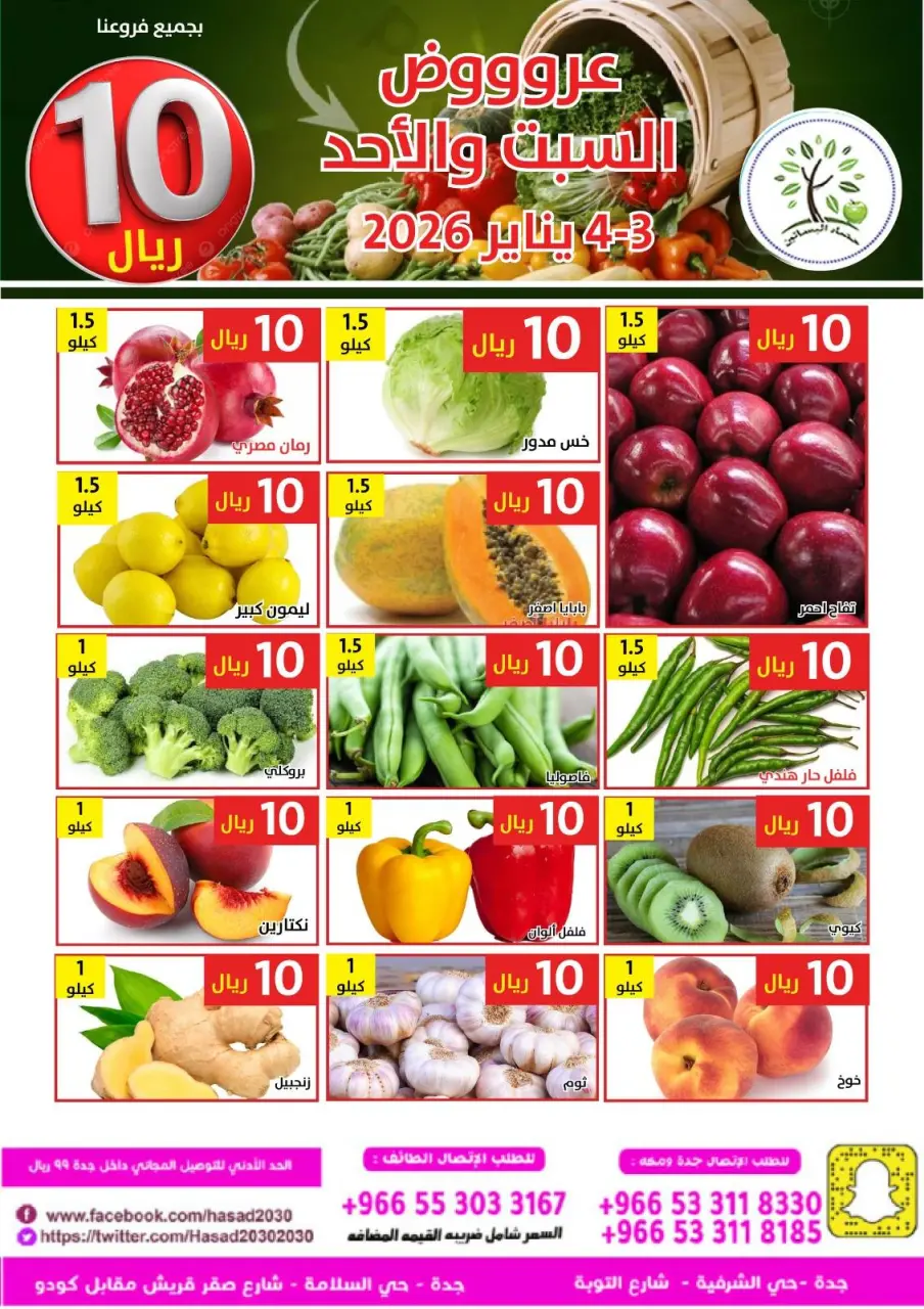 Hasad Albasatin Saudi Arabia Offers from 3 to 4 January 2026 Saving Deals