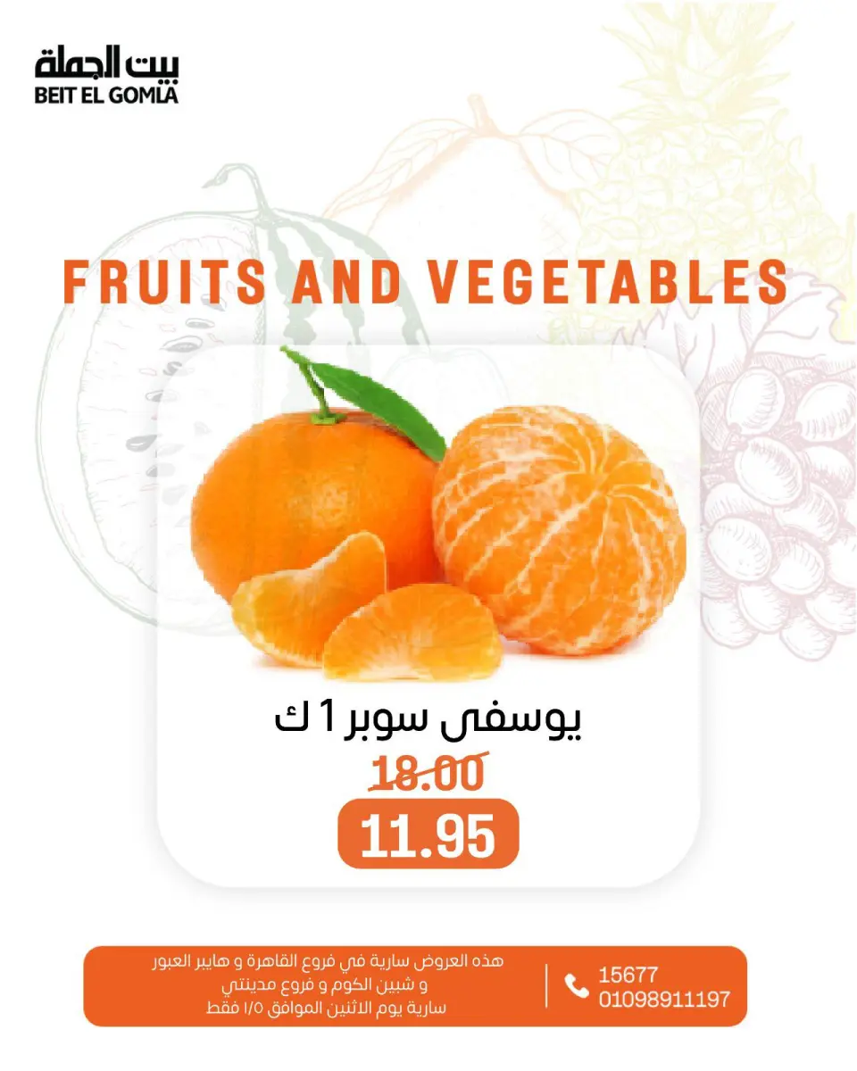 Gomla House Egypt Offers Monday 5 January Vegetable and fruit offers - Page 14