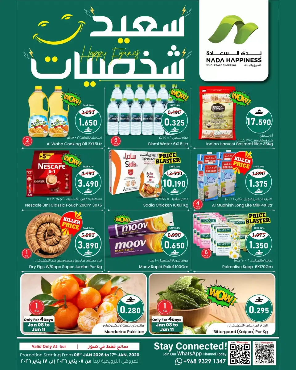 Ofertas de nada felicidad  Sur  de 8 a 17 enero Personajes Felices