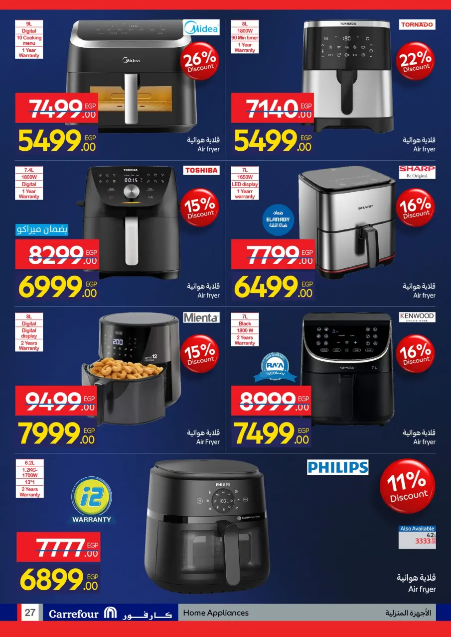 Carrefour Egypt Offers from 11 to 18 January 2026 Carrefour Anniversary Offers for Electrical Appliances - Page 27