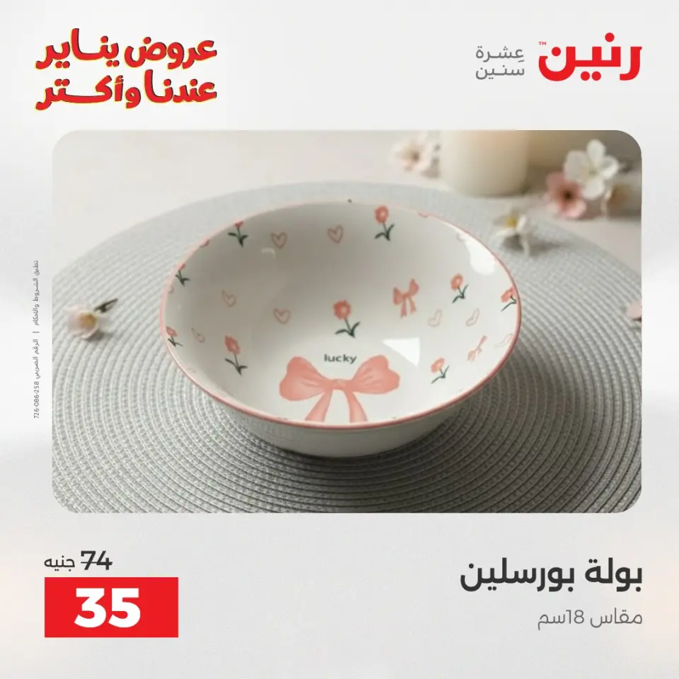 Raneen Egypt Offers Monday 12 January The biggest discounts on individual porcelain plates and bowls - Page 28