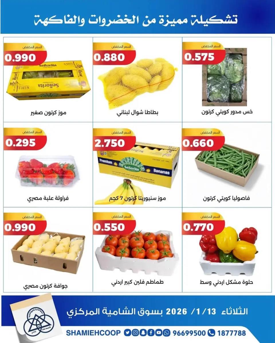 Shamieh coop Kuwait Offers Tuesday 13 January Vegetable and fruit offers - Page 3