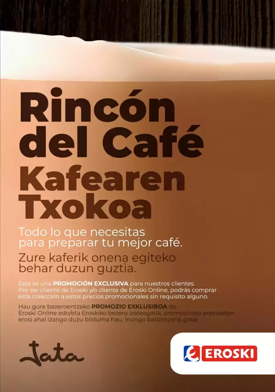Ofertas de Eroski España de 6 a 31 enero 2026 Ofertas del Rincón del Café