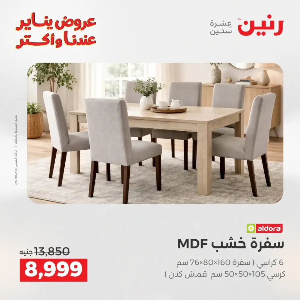 Raneen Egypt Offers from 15 to 19 January 2026 Furniture offers - Page 14