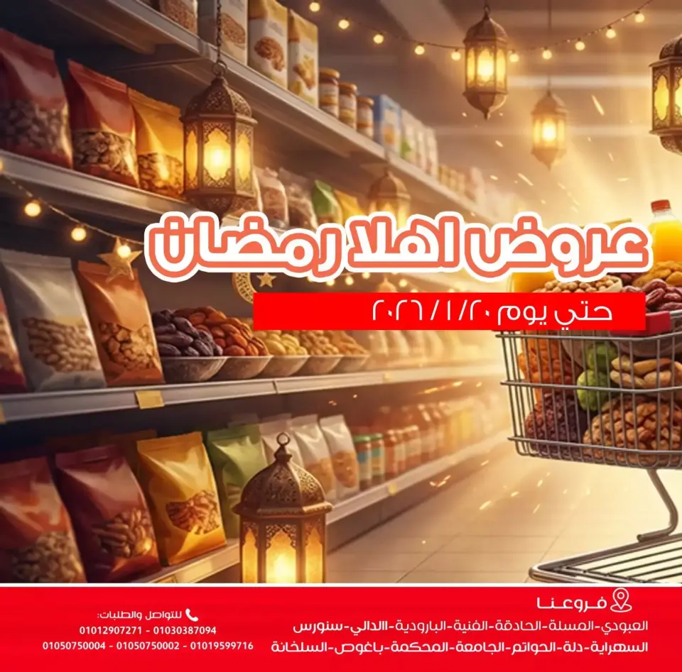 Ofertas de Mercados de Ghallab Egipto de 19 a 20 enero 2026 Ofertas de Bienvenido Ramadán