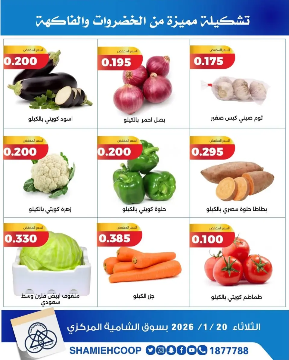 Shamieh coop Kuwait Offers Tuesday 20 January Vegetable and fruit offers - Page 4