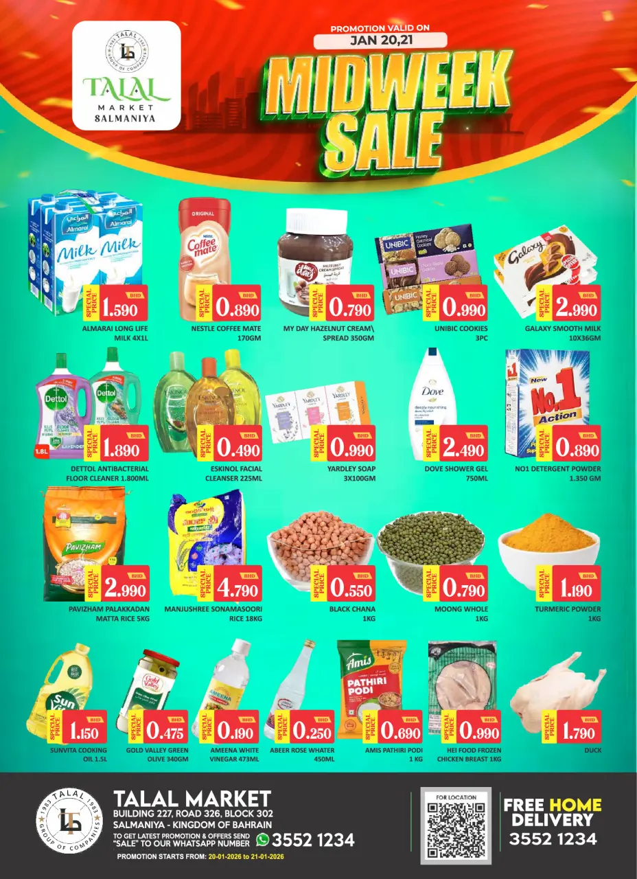 Talal Market Bahrain Offers from 20 to 21 January 2026 Midweek Deals