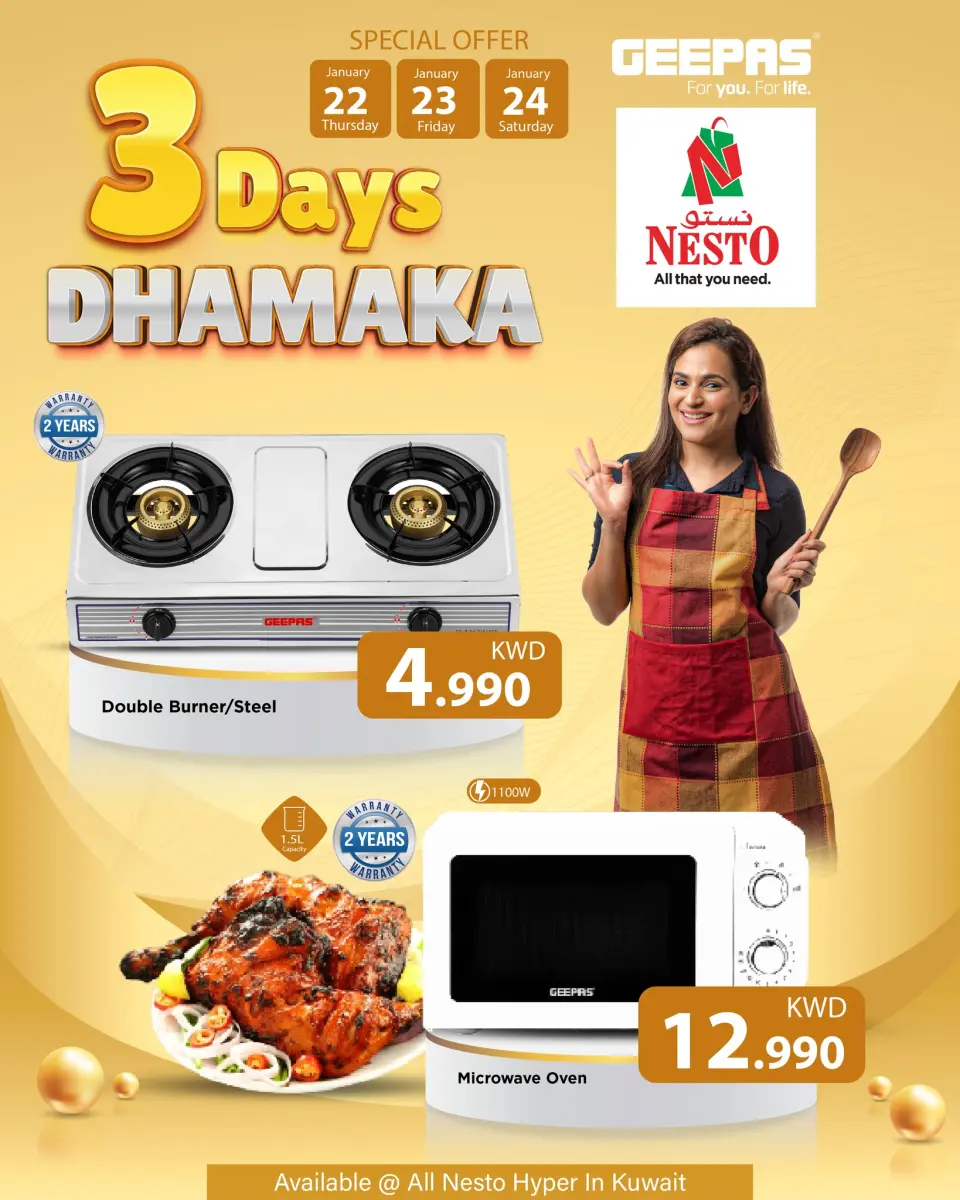 Ofertas de Nesto Hipermercados Hawalli, Fahaheel, Khaitan, Salmiya, jleeb y Mangaf  de 21 a 27 enero Ofertas de éxito de taquilla de enero - Página 15
