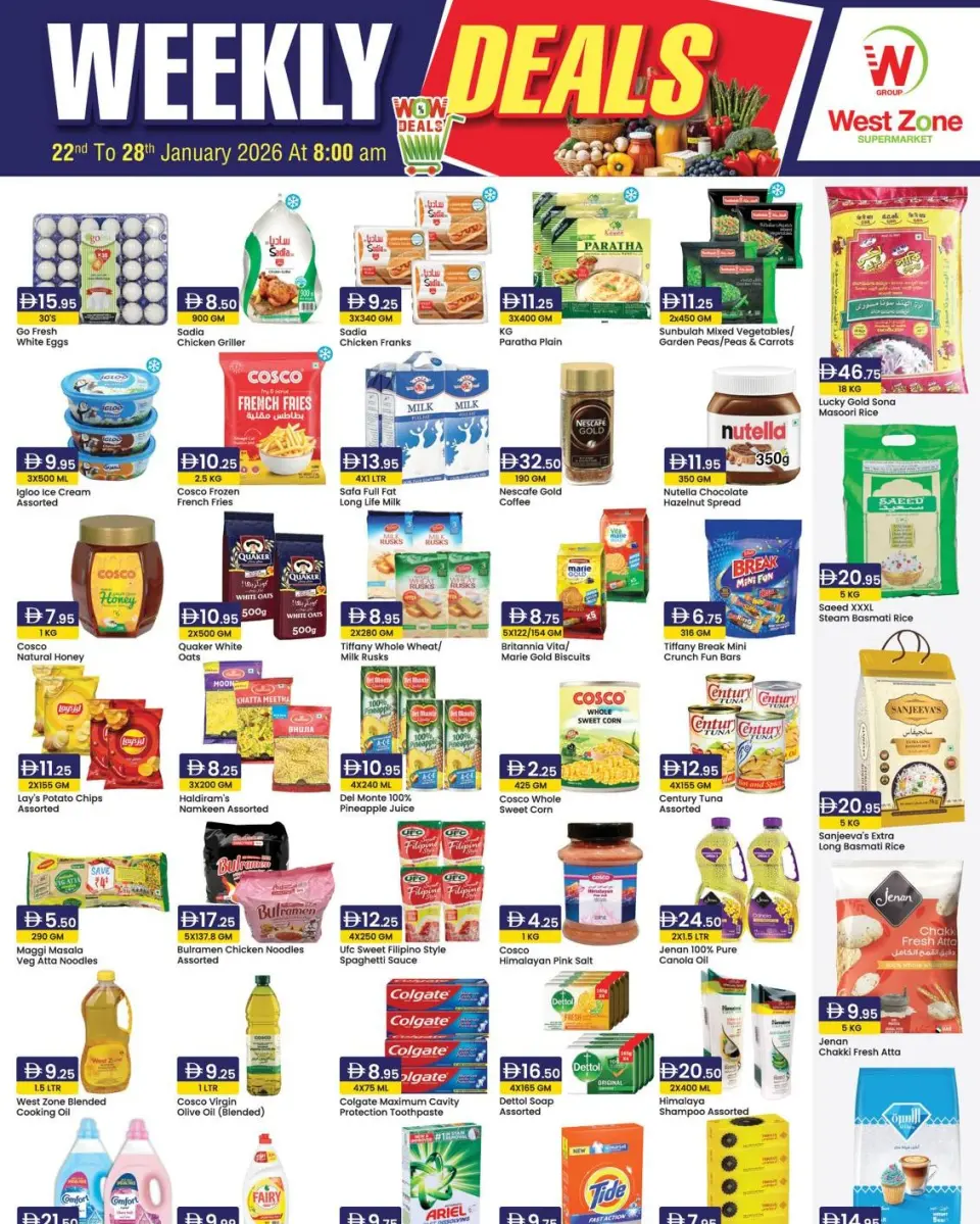 Ofertas de supermercado West Zone Emiratos Árabes Unidos de 22 a 28 enero 2026 Ofertas semanales