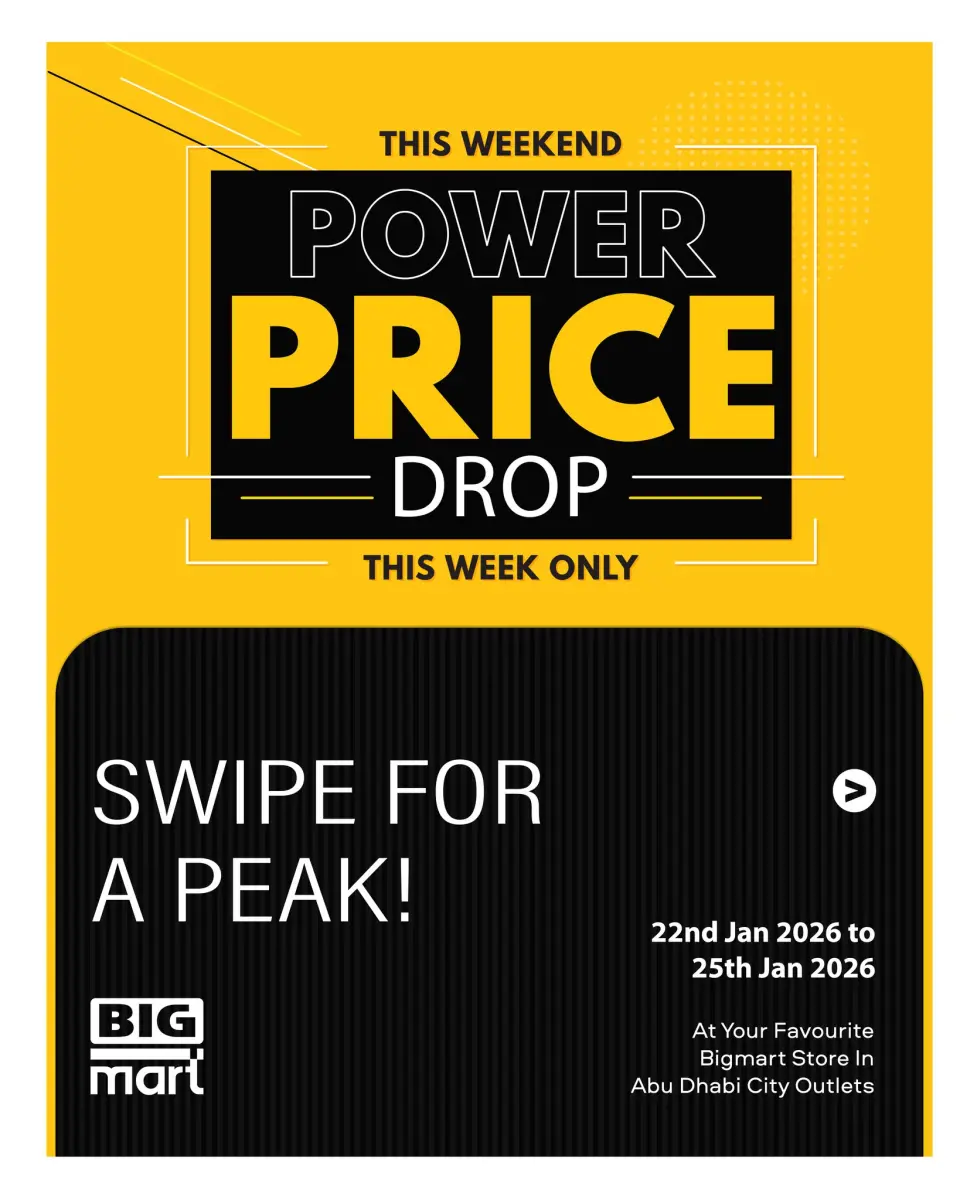 BIGmart UAE Offers from 22 to 25 January 2026 Price reduction offers - BIGmart - UAE - 22 January 2026 – 25 January 2026 - Page 1