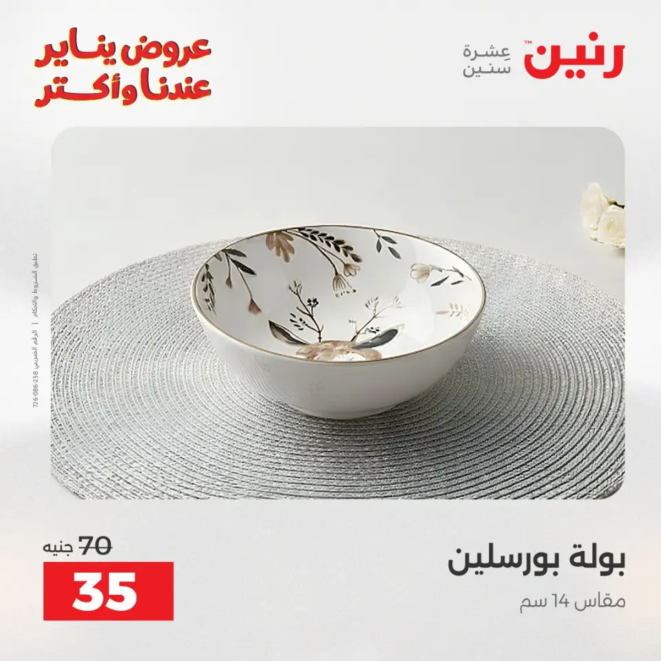 Raneen Egypt Offers Saturday 24 January The biggest discounts on individual porcelain plates and bowls - Page 30
