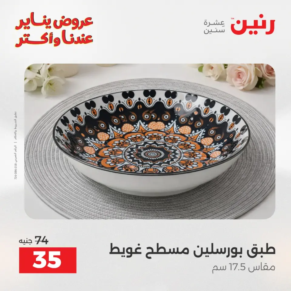 Raneen Egypt Offers Saturday 24 January The biggest discounts on individual porcelain plates and bowls - Page 26