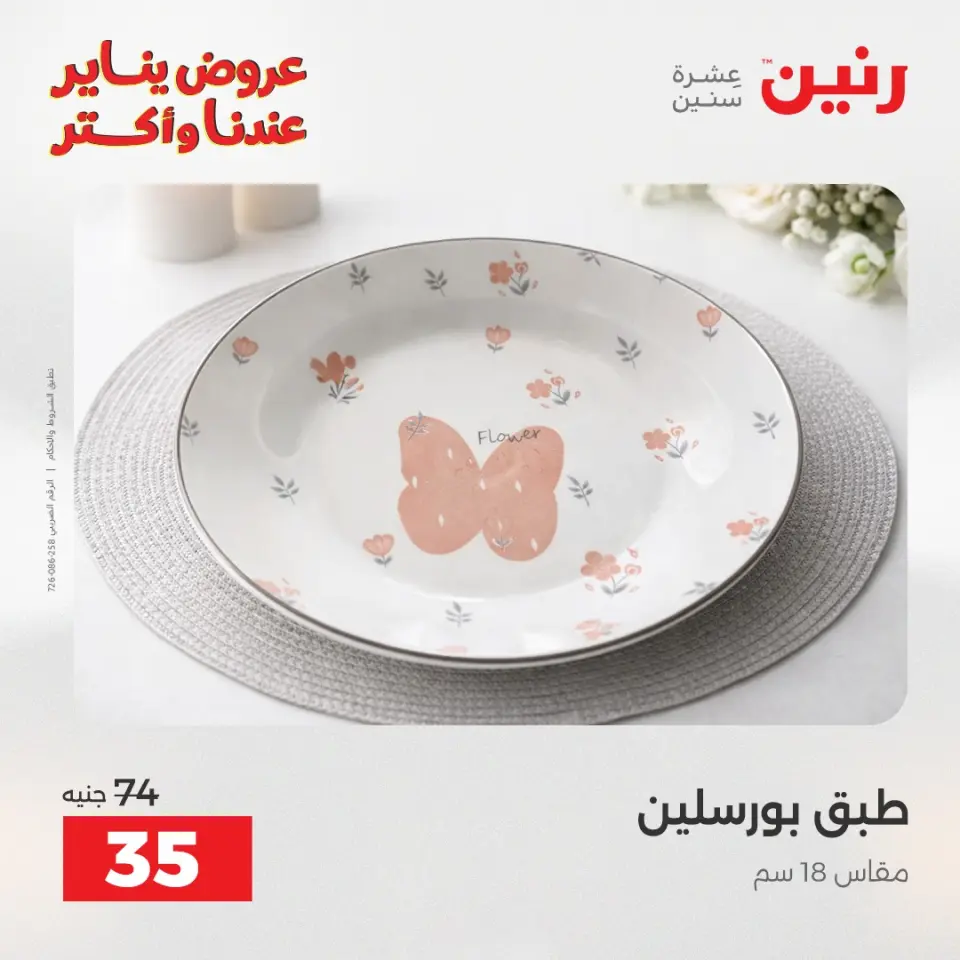 Raneen Egypt Offers Saturday 24 January The biggest discounts on individual porcelain plates and bowls - Page 31