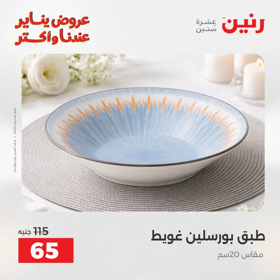 Raneen Egypt Offers Saturday 24 January The biggest discounts on individual porcelain plates and bowls - Page 11