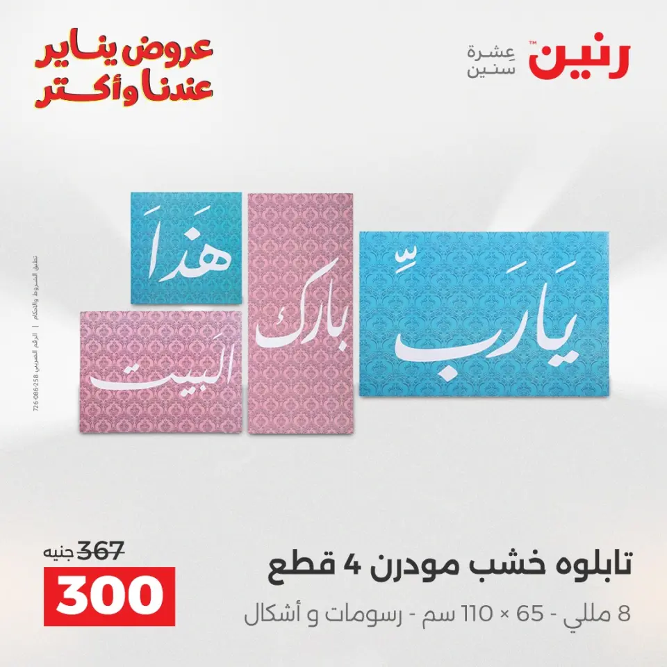 Raneen Egypt Offers from 25 to 26 January 2026 Decorative pieces offers - Page 6